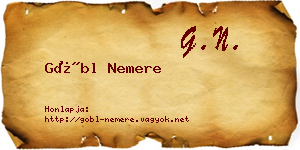 Göbl Nemere névjegykártya